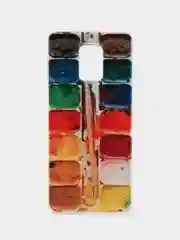 Бордовый чехол на Xiaomi Redmi Note 9S/9 Pro / Сяоми Редми Нот 9S/9 Про прозрачный, с рисунком