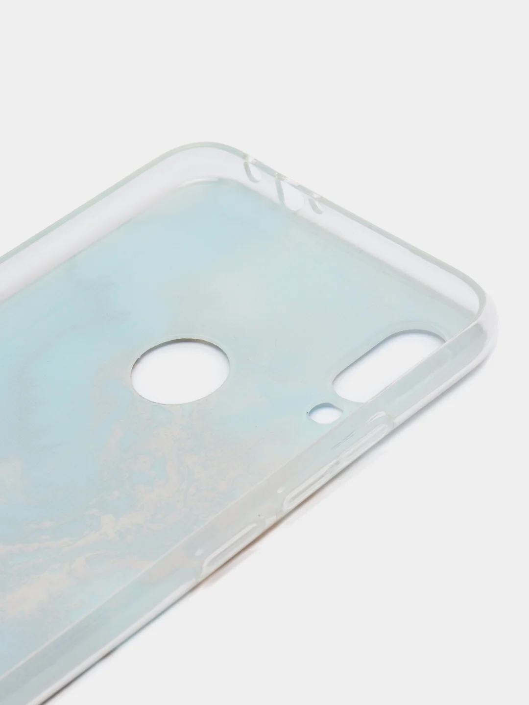 Голубой силиконовый чехол на Xiaomi Redmi Note 7 / Сяоми Редми Нот 7 прозрачный, с рисунком
