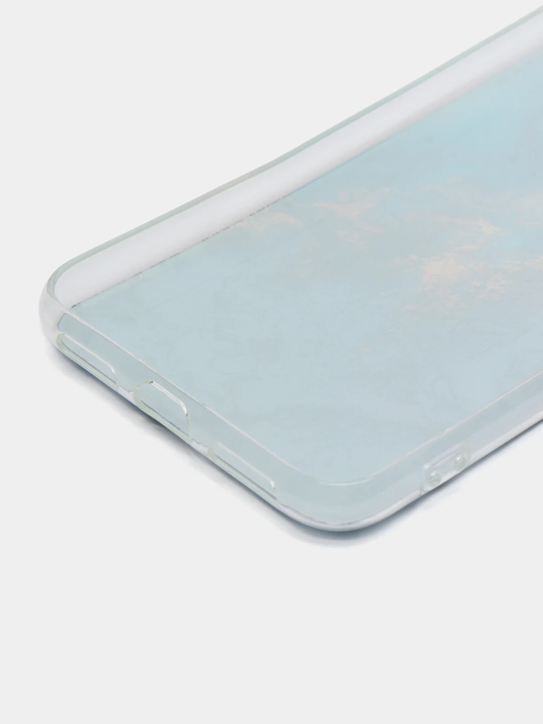 Голубой силиконовый чехол на Xiaomi Redmi Note 7 / Сяоми Редми Нот 7 прозрачный, с рисунком