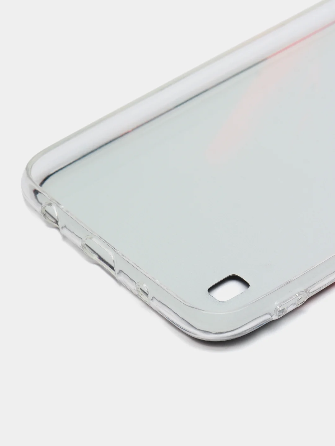 Красный силиконовый чехол на Samsung Galaxy A10 / Самсунг А10 прозрачный с рисунком, защита камеры