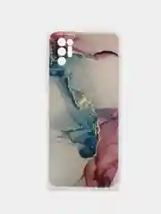 Ледяной силиконовый чехол на Tecno Pova 2 / Текно Пова 2 прозрачный, с рисунком, защита камеры