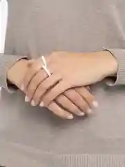 Кольцо из белого бисера