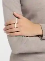 Кольцо из белого бисера
