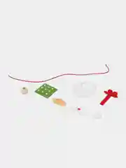 Белый набор для создания подвесной ёлочной игрушки, из фетра