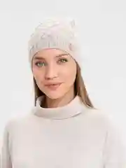 Светло-бежевый шапка женская без подклада Амсония