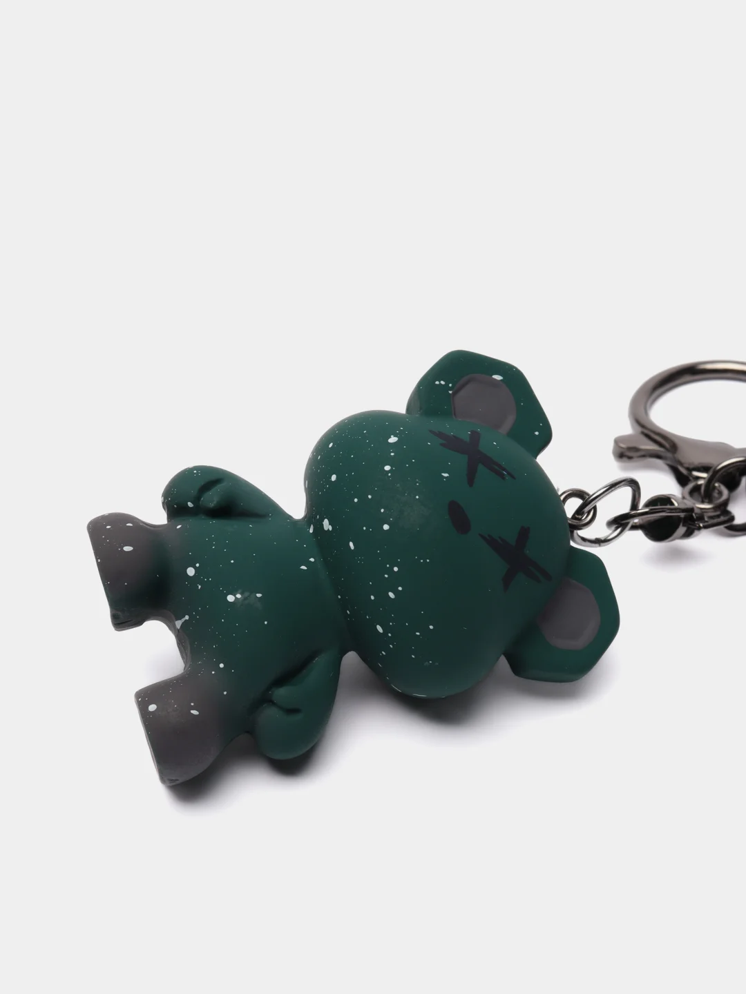 Тёмно-зелёный брелок для ключей Bearbrick "Мишка"