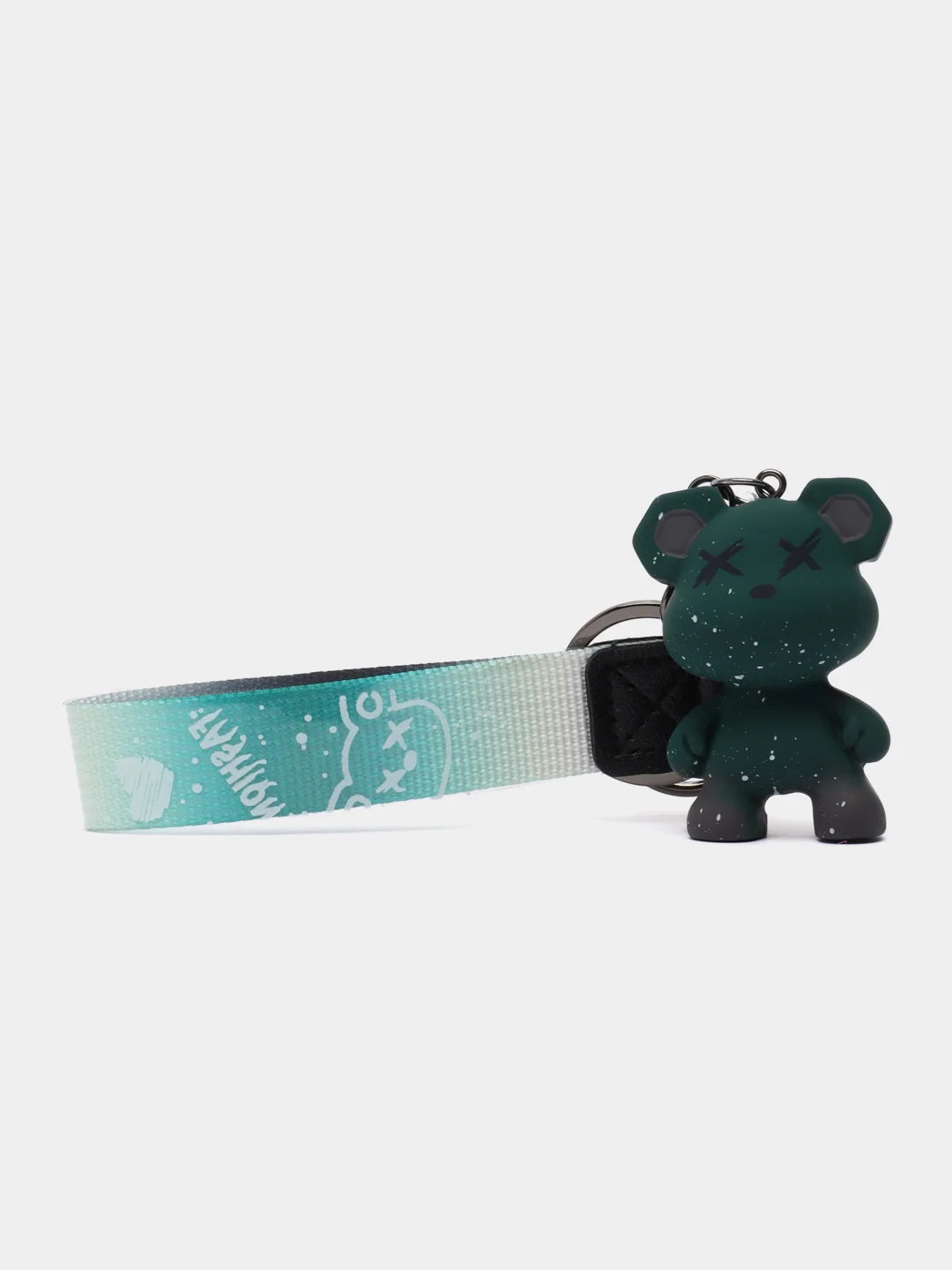 Тёмно-зелёный брелок для ключей Bearbrick "Мишка"