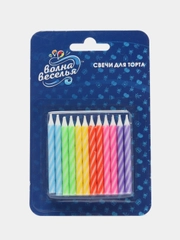 Свечи "Радужный микс", ассорти, 6 см, 24 штуки