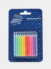 Свечи "Радужный микс", ассорти, 6 см, 24 штуки