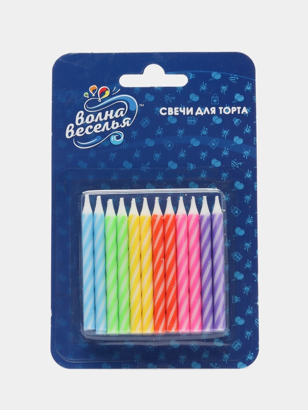 Свечи "Радужный микс", ассорти, 6 см, 24 штуки