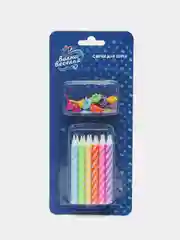 Свечи "Радужный микс", ассорти, 8 см, 12 штук