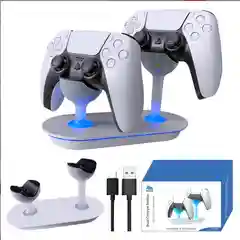 Двойная зарядная станция для Playstation 5, PS5 Digital Edition, подсветка, геймпад