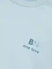 Голубой свитшот детский Bossa Nova One love light оверсайз, хлопковый, базовый
