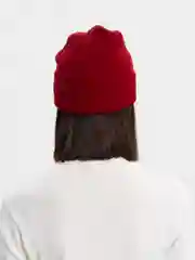 Бордовый шапка без отворота, гладкая
