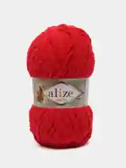 Красный пряжа Alize softy plus (Ализе Софти Плюс)