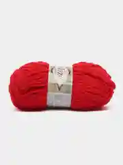 Красный пряжа Alize softy plus (Ализе Софти Плюс)