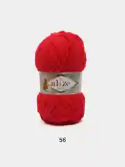 Красный пряжа Alize softy plus (Ализе Софти Плюс)