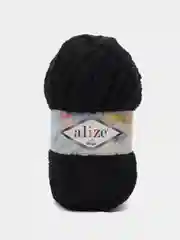 Черный пряжа Alize Softy mega (Ализе софти мега), 100 г, 70 м