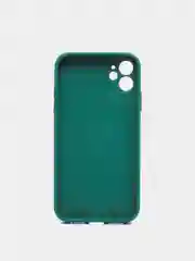 Зеленый чехол для iPhone 11, силиконовый, со стеклянной панелью