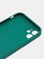 Зеленый чехол для iPhone 11, силиконовый, со стеклянной панелью