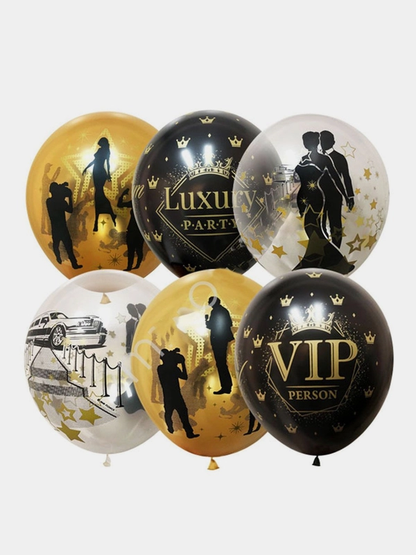 Набор воздушных шариков VIP Party, 30 см, 5 дизайнов