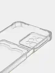 Прозрачный чехол прозрачный на Realme С31 C35 силиконовый с карманом для карт Реалми