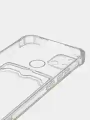 Прозрачный чехол прозрачный на Realme С31 C35 силиконовый с карманом для карт Реалми