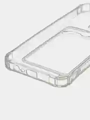 Прозрачный чехол прозрачный на Realme С31 C35 силиконовый с карманом для карт Реалми