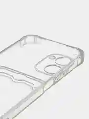 Прозрачный чехол прозрачный на Realme С31 C35 силиконовый с карманом для карт Реалми