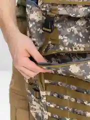 Приглушённый хаки рюкзак спортивно-походный, тактический, 80 л