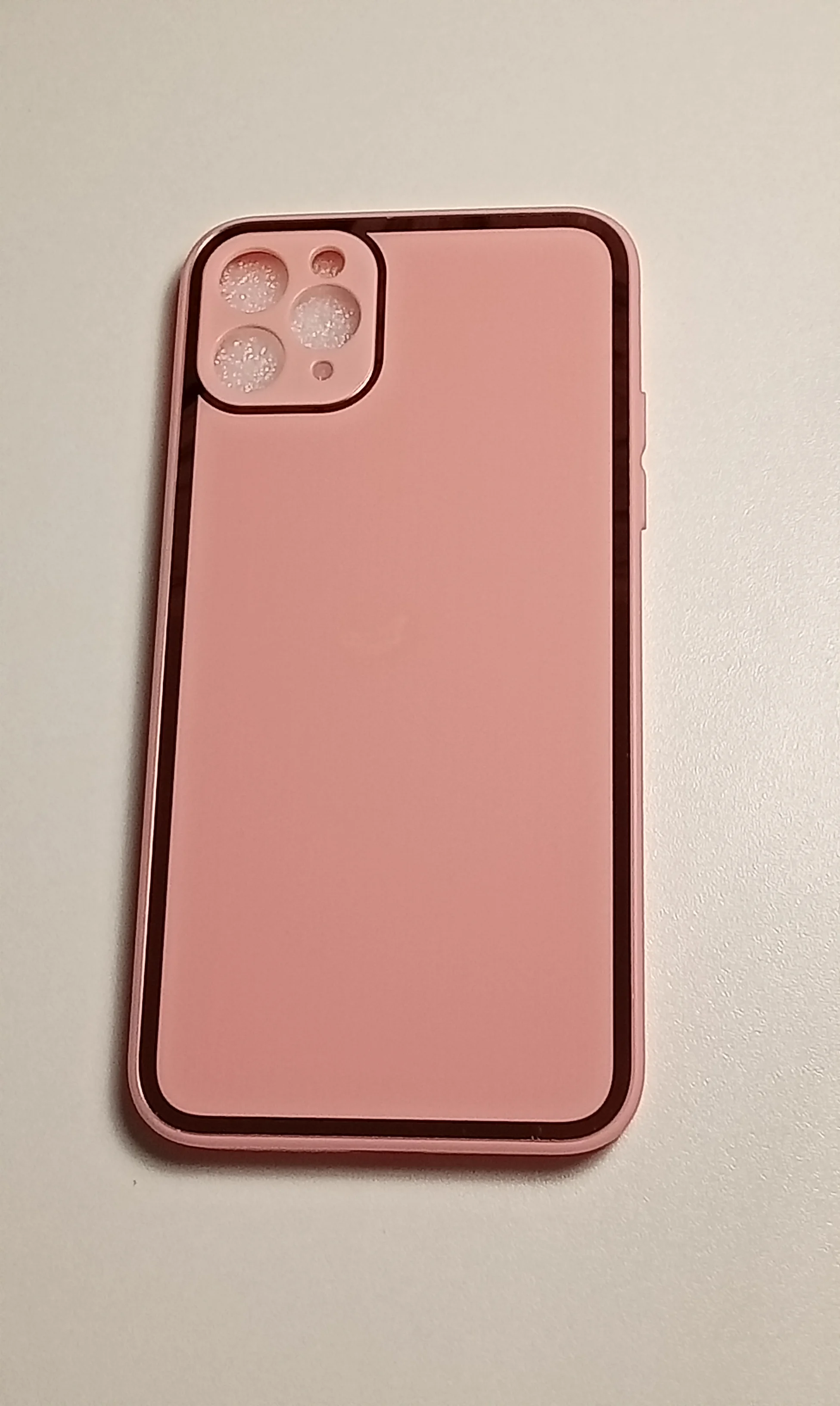 Розовый наладка имитация стекла с защитой камеры для IPhone 11 Pro Max
