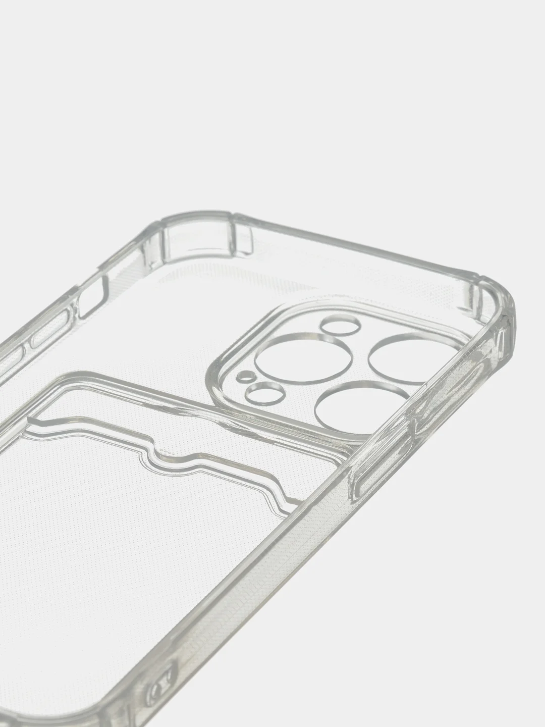 Чехол на iPhone 11, 12, 13, 14 Pro, 7/8/SE 2020, XR с карманом для карт, силиконовый