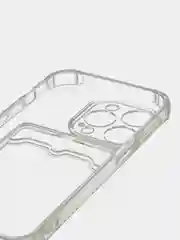 Чехол на iPhone 11, 12, 13, 14 Pro, 7/8/SE 2020, XR с карманом для карт, силиконовый