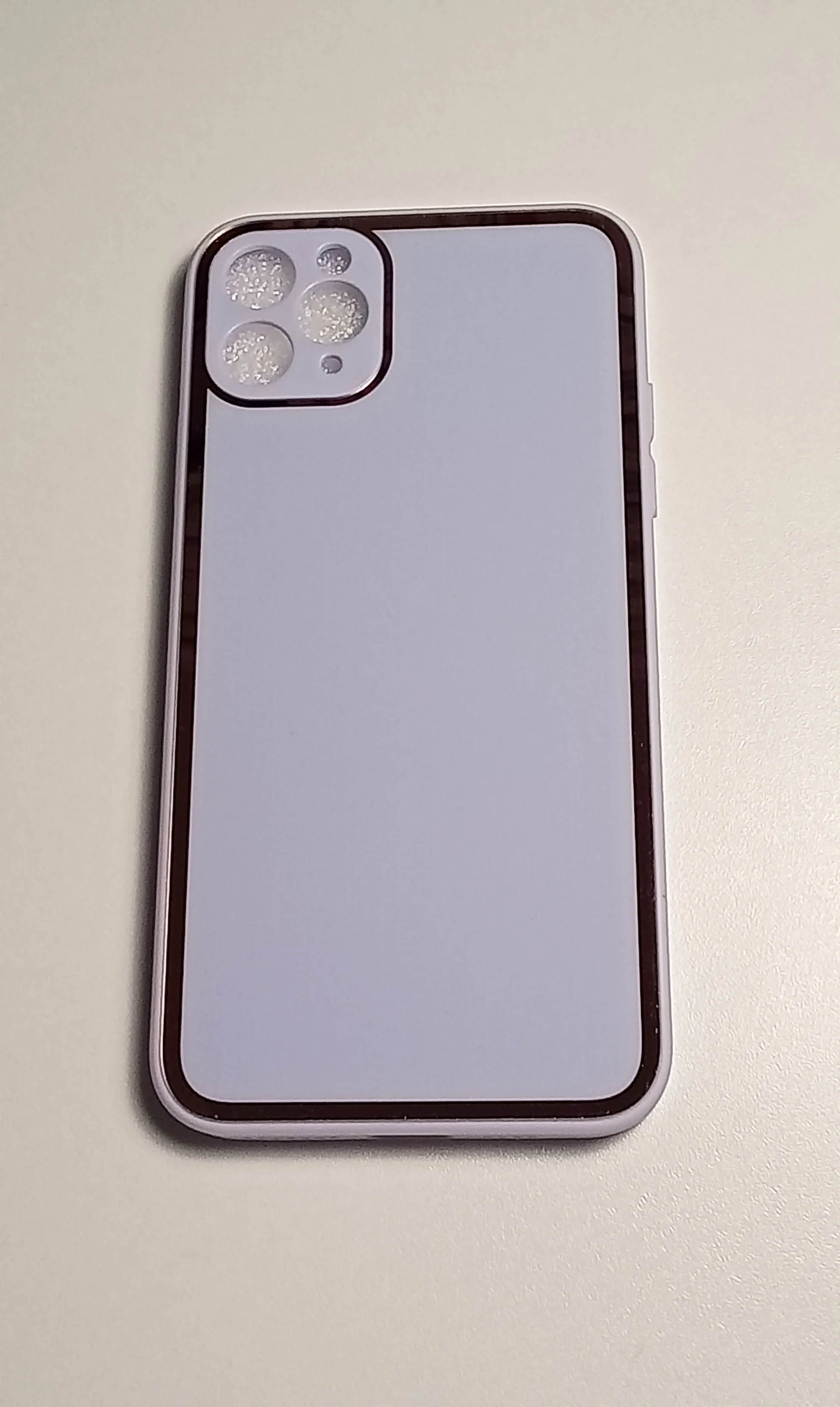 Сиреневый наладка имитация стекла с защитой камеры для IPhone 11 Pro Max