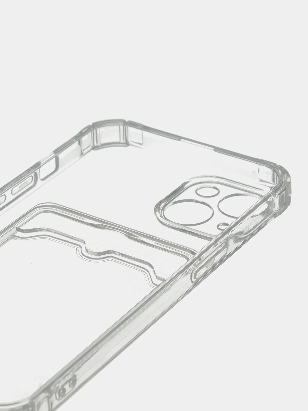 Чехол на iPhone 11, 12, 13, 14 Pro, 7/8/SE 2020, XR с карманом для карт, силиконовый