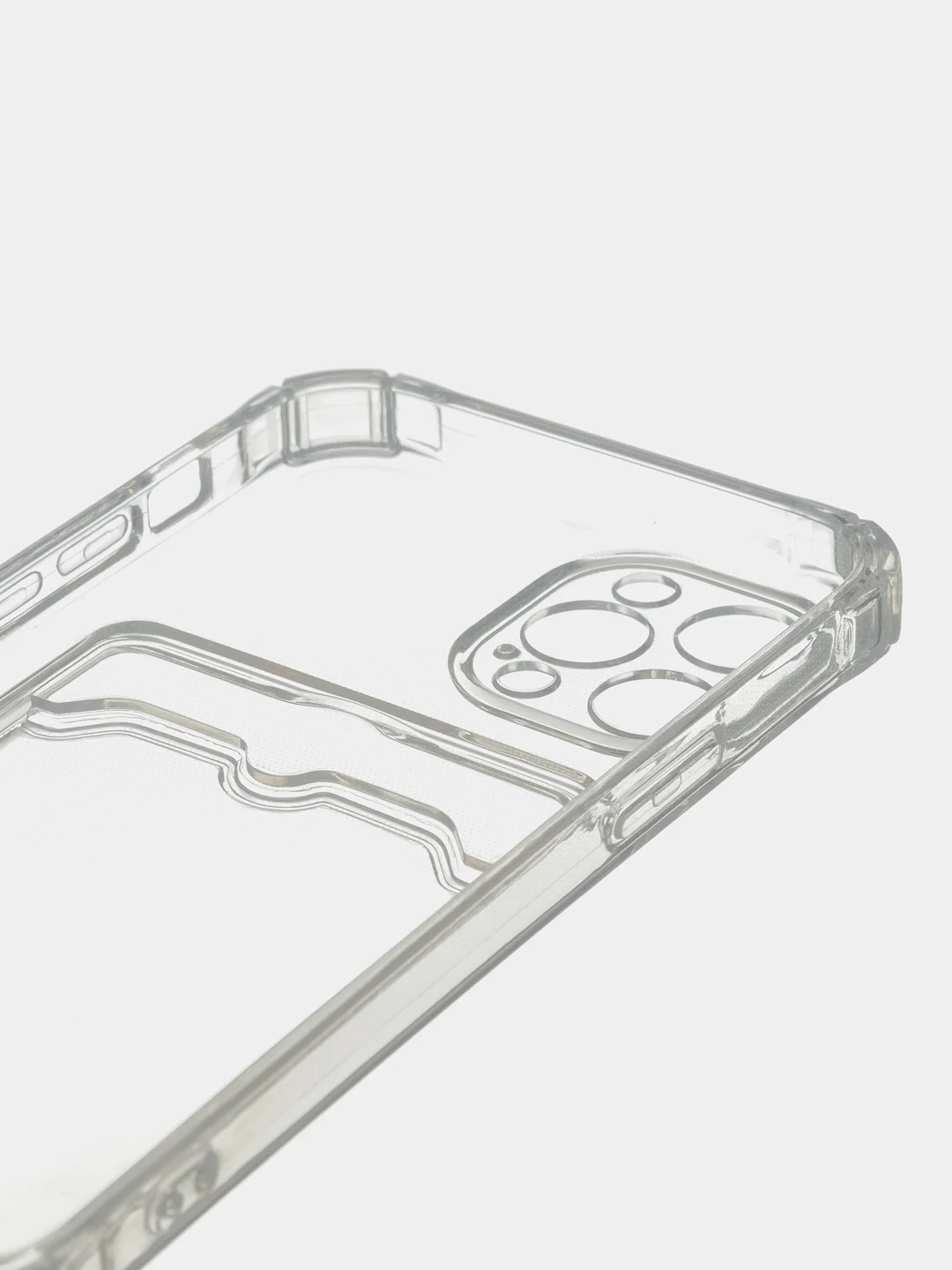 Чехол на iPhone 11, 12, 13, 14 Pro, 7/8/SE 2020, XR с карманом для карт, силиконовый
