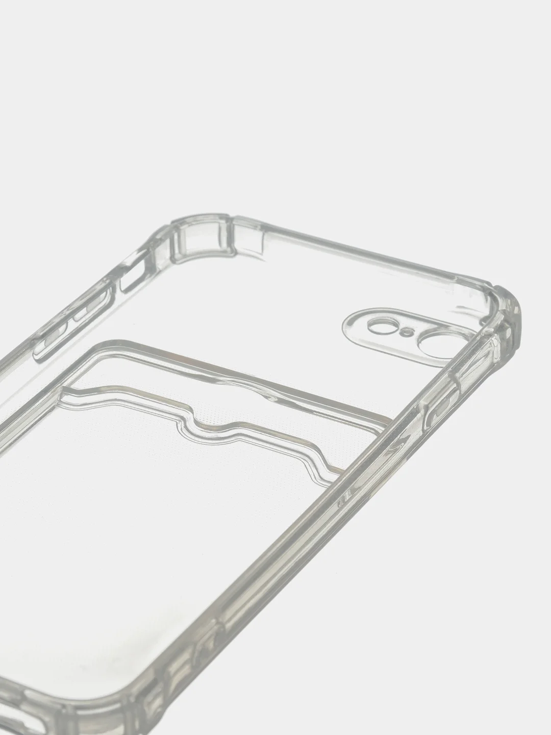 Чехол на iPhone 11, 12, 13, 14 Pro, 7/8/SE 2020, XR с карманом для карт, силиконовый