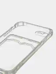 Чехол на iPhone 11, 12, 13, 14 Pro, 7/8/SE 2020, XR с карманом для карт, силиконовый