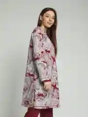 Розовый туника женская домашняя из хлопка, мусульманское платье, рубашка, удлиненное, трикотажное