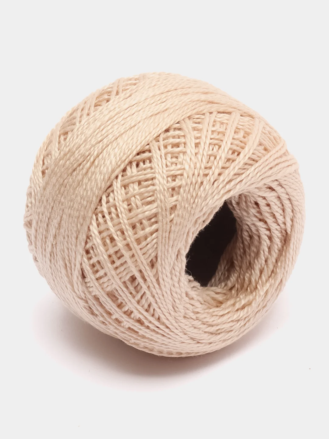 Кремовый пряжа "Ирис", 82 м