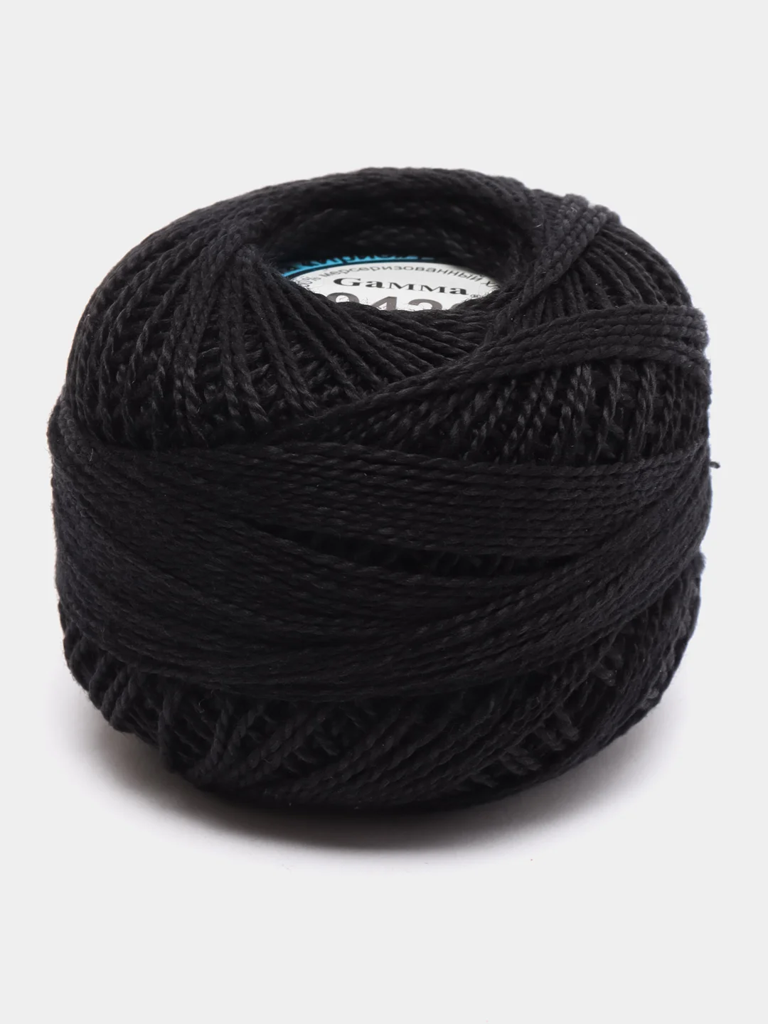 Черный пряжа "Ирис", 82 м