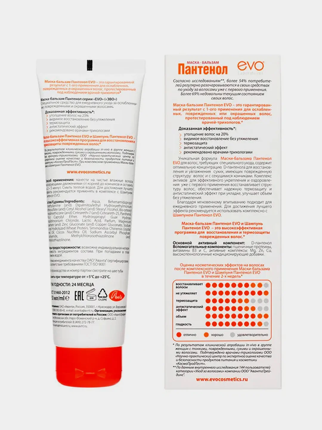 Маска-бальзам ПАНТЕНОЛ EVO для ослабленных, поврежденных, окрашенных и сухих волос, 150 мл