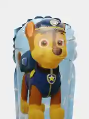Желтый шар воздушный, в форме биты, с героями мультфильмов