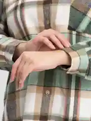 Мятный рубашка женская в клетку, утепленная,оверсайз