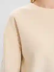 Бежевый базовый однотонный свитшот LaFemme