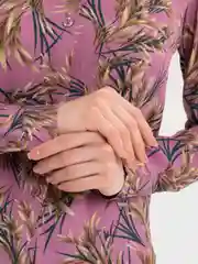 Розовый рубашка женская с длинным рукавом