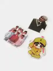 Молочный стикеры BTS, 3 вида, 50 штук