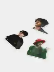 Белый стикеры BTS, 3 вида, 50 штук
