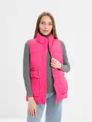 Розовый жилет утепленный, женский