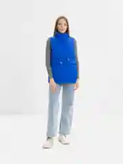 Синий жилет утепленный, женский